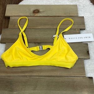 White Fox Swim NWT L'escala Bikini Top Yellow